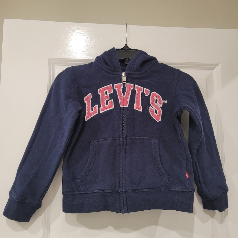 Levi Jacket Hoodie Logo Girl 6M (5-6YRS) Fleece lined Zip